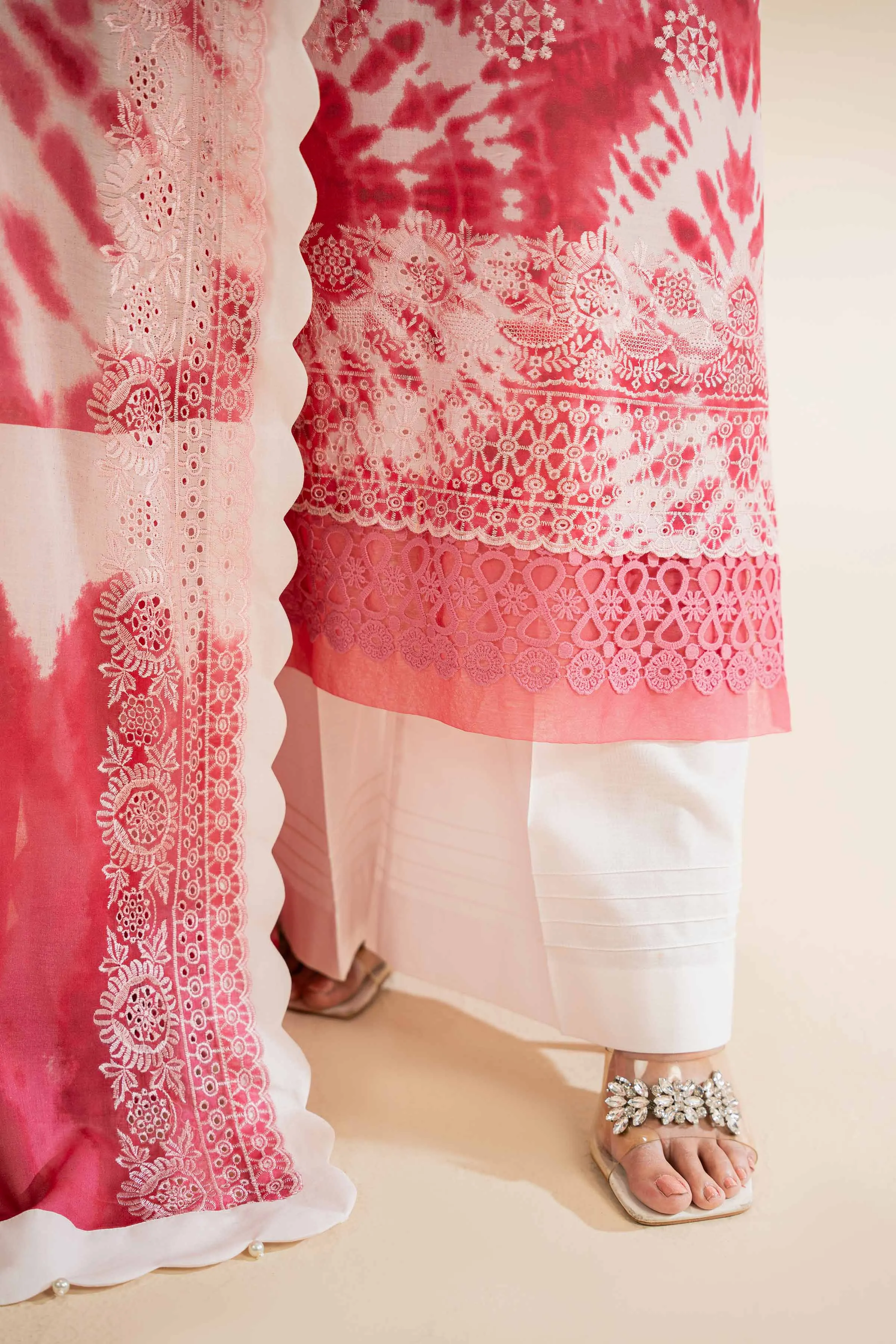 3 Piece - Digital Printed Embroidered Suit - 42501337