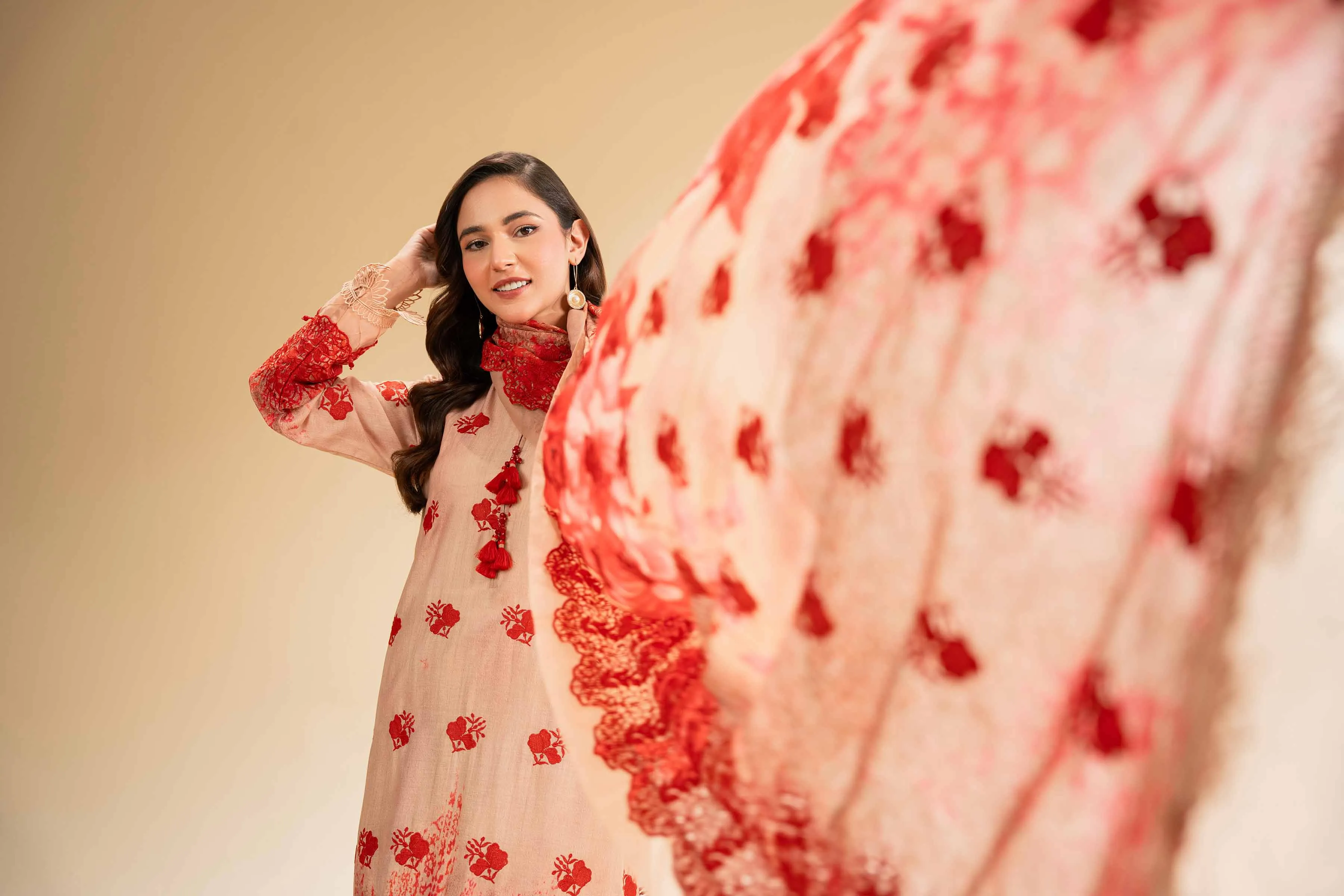 3 Piece - Digital Printed Embroidered Suit - 42501340