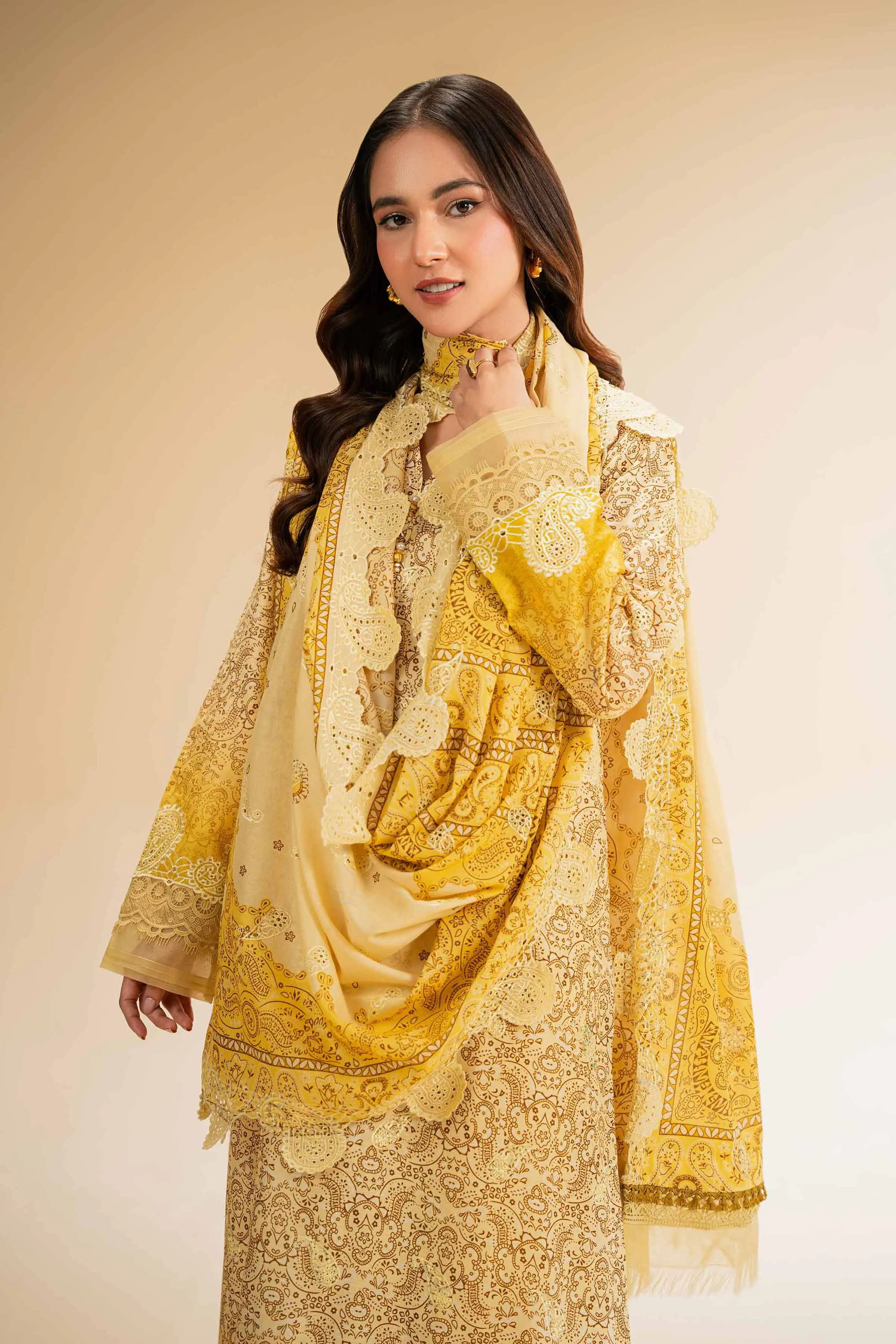 3 Piece - Digital Printed Embroidered Suit - 42501342