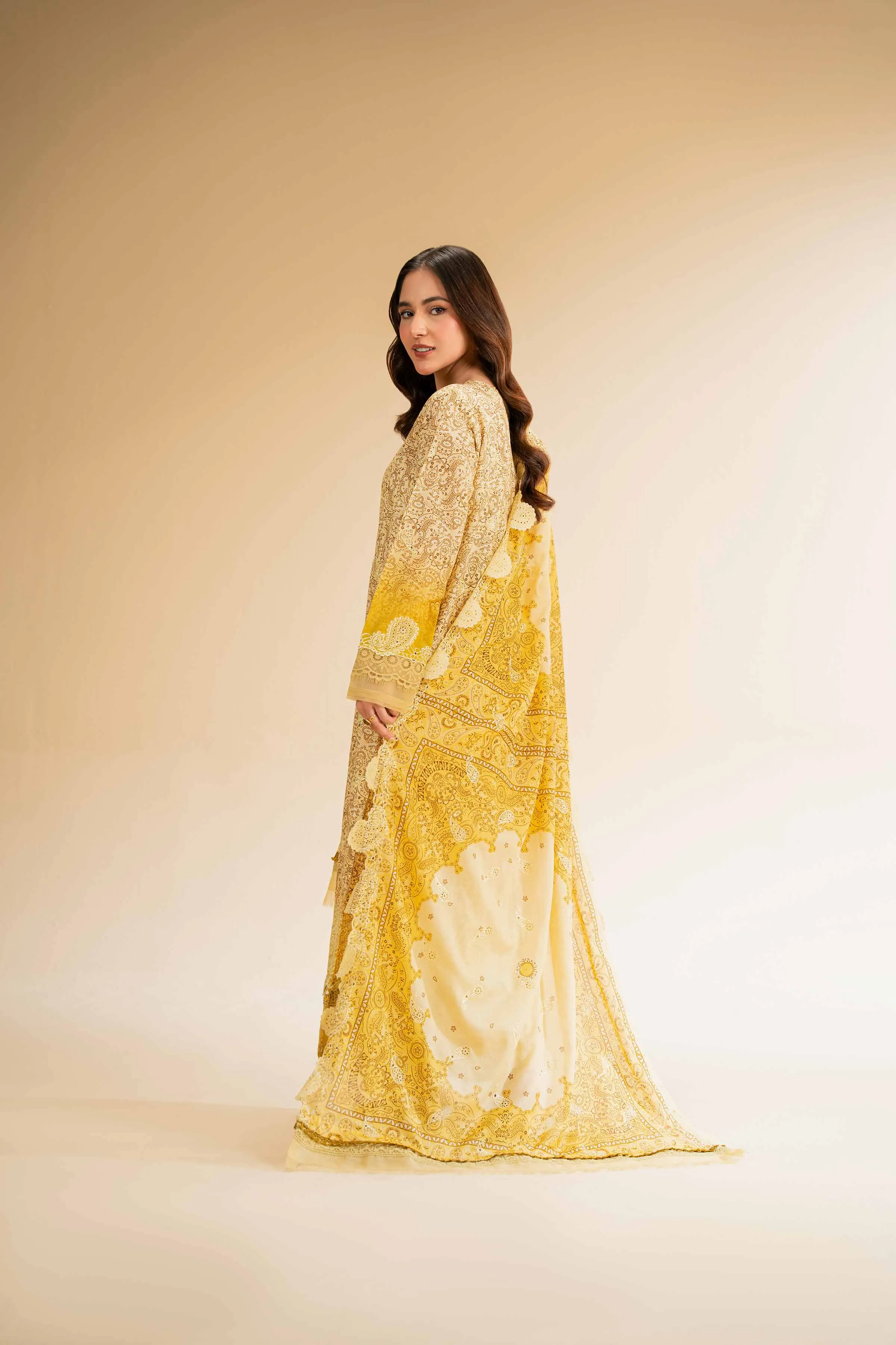 3 Piece - Digital Printed Embroidered Suit - 42501342