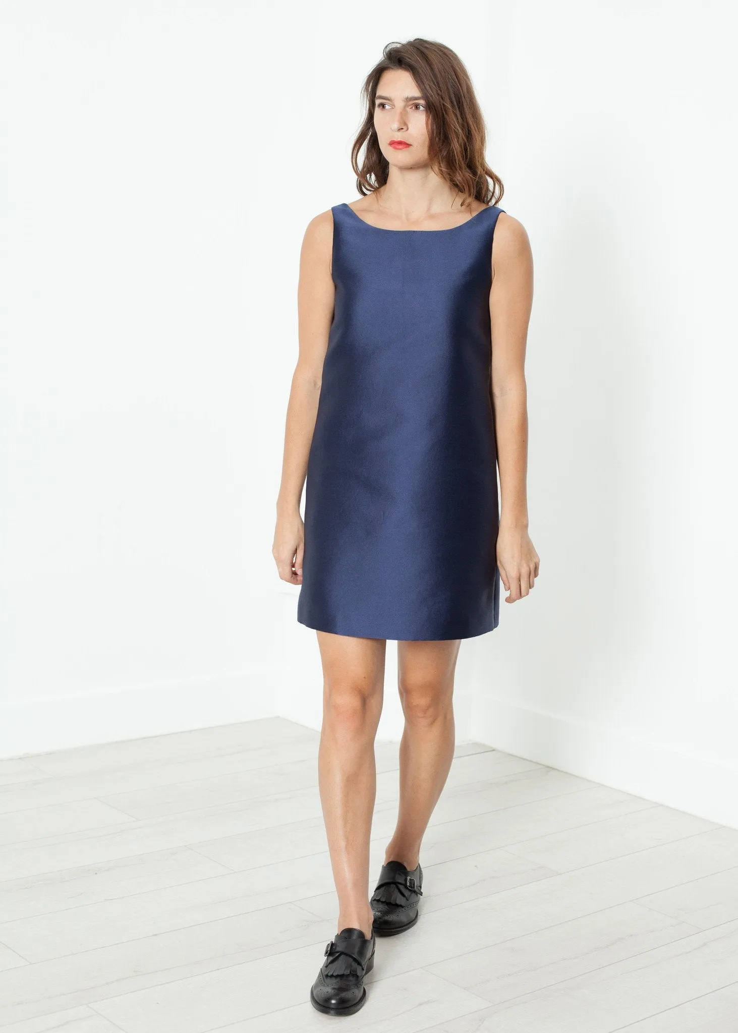 A-Line Mini Dress in Blue, Aspesi