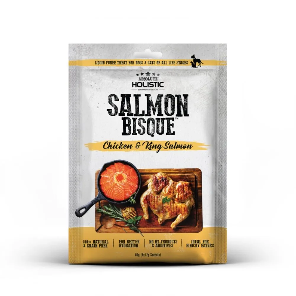 Absolute Holistic Bisque Chicken & King Salmon Cat & Dog Treats 60g