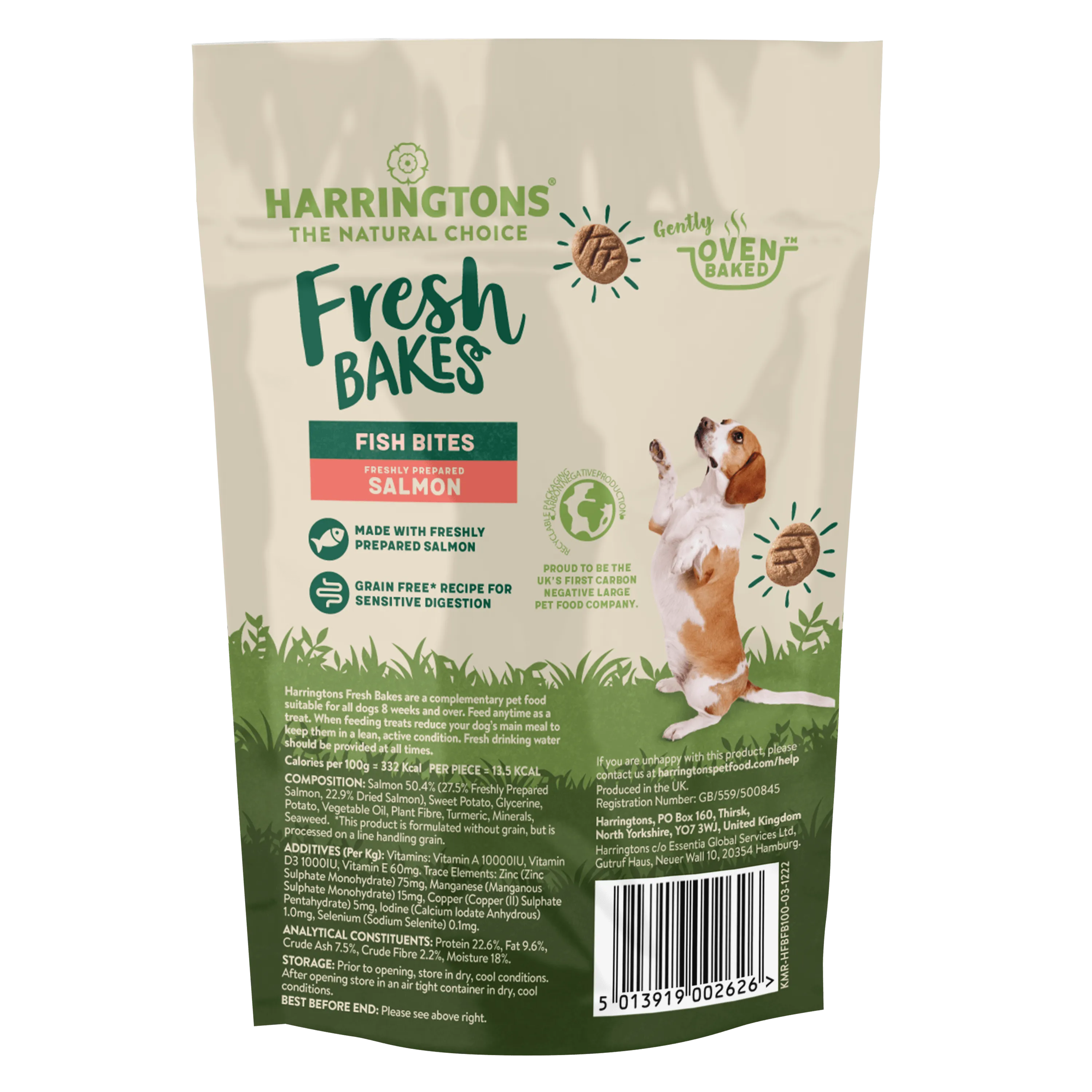 Baked Salmon Fish Bites Grain Free Dog Treats 8 x 100g
