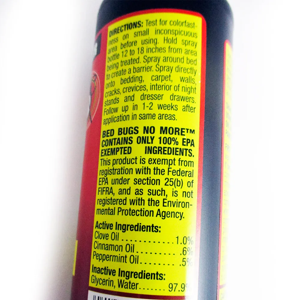 Bed Bugs No More Control Natural Killer 8oz Pump Spray Bedbug Insect Pillow New