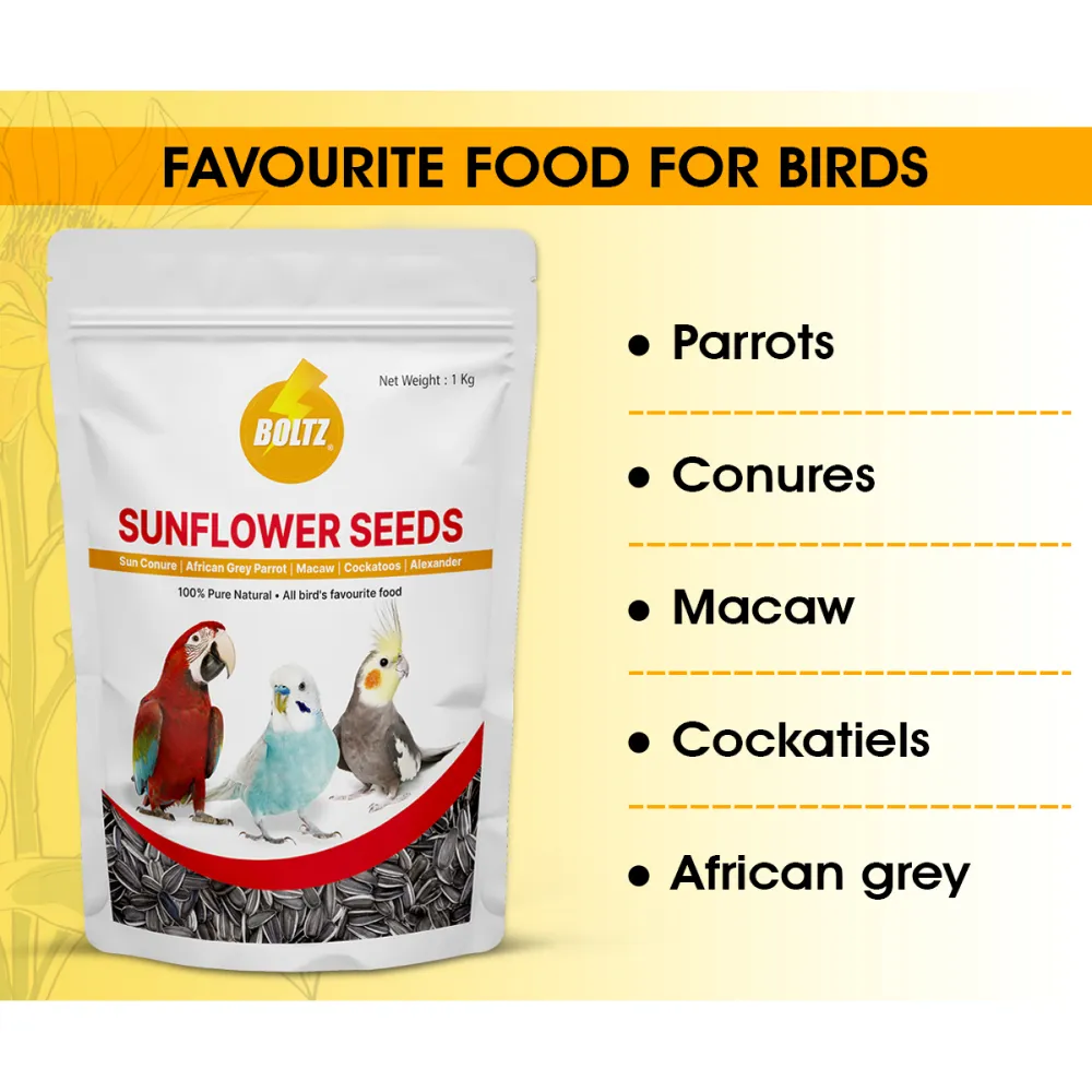 Boltz Striped Sunflower Seeds Bird Food (Limited Shelf Life)