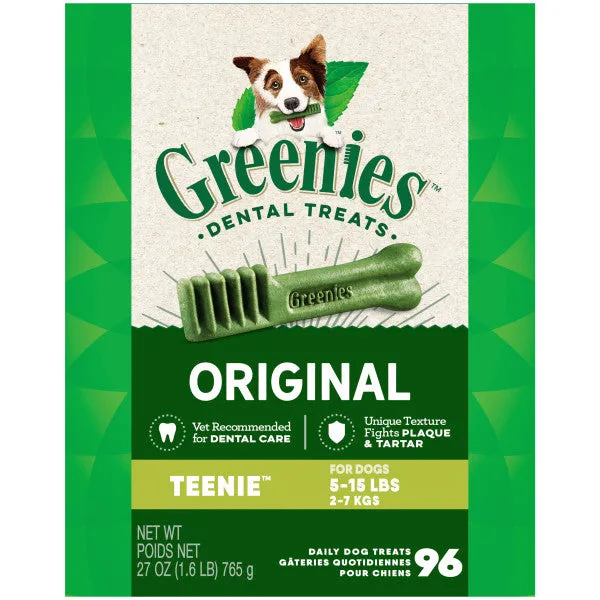 GREENIES Teenie Original Natural Dog Dental Care Chews Oral Health Dog Treats
