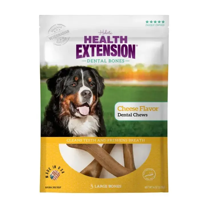 Health Extension Cheese Flavor Dental Chews for Dogs