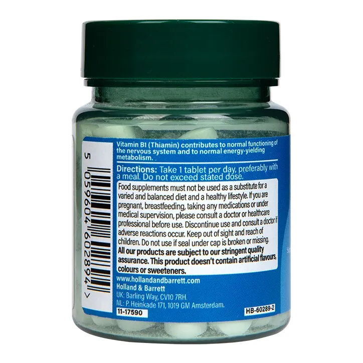 Holland & Barrett Vitamin B1   Thiamine 100mg 120 Tablets