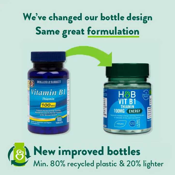 Holland & Barrett Vitamin B1   Thiamine 100mg 120 Tablets