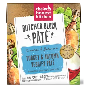 Honest Kitchen Butcher Block Pate for Dogs Turkey & Autumn Veggies  10.5oz