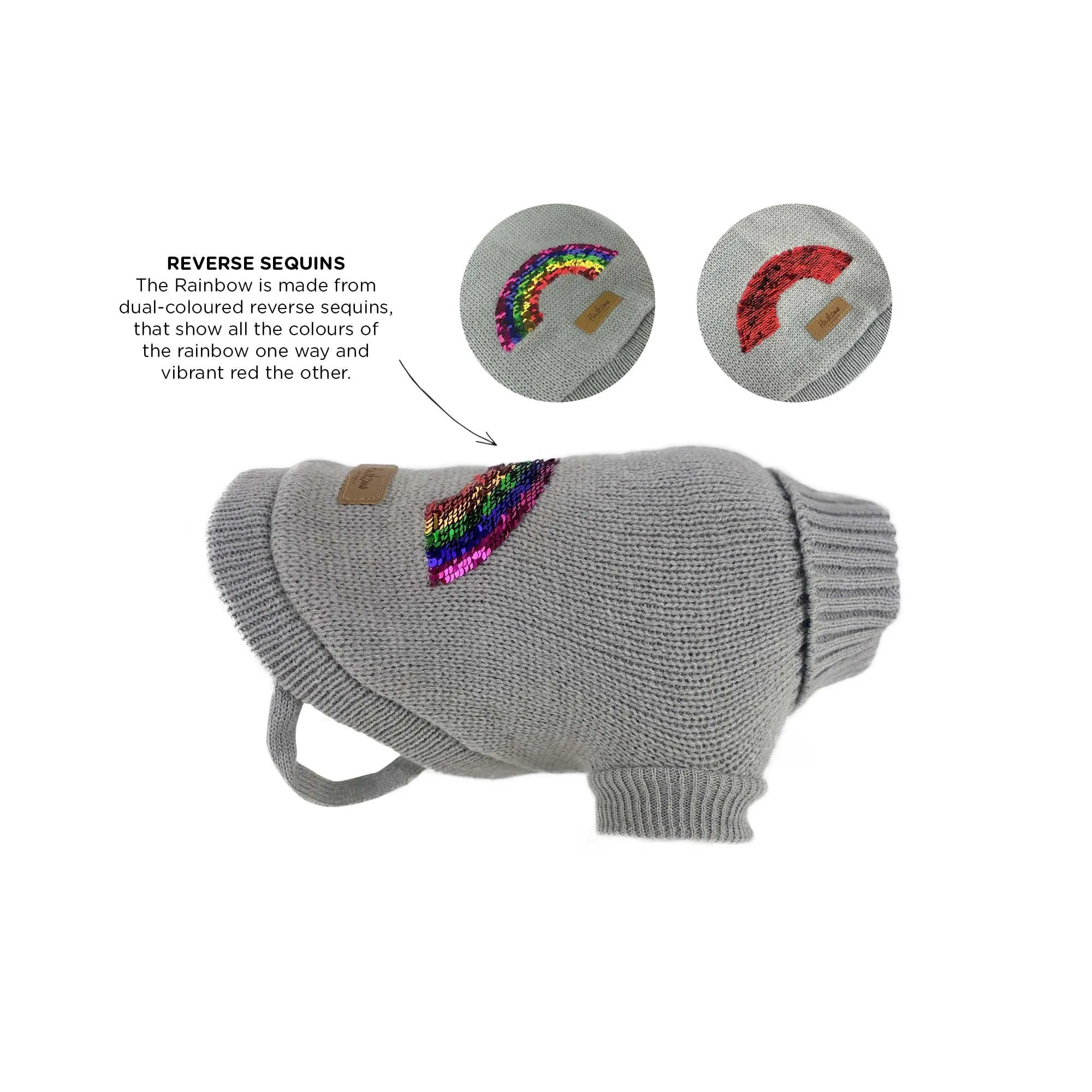 Huskimo Rainbow Grey Jumper