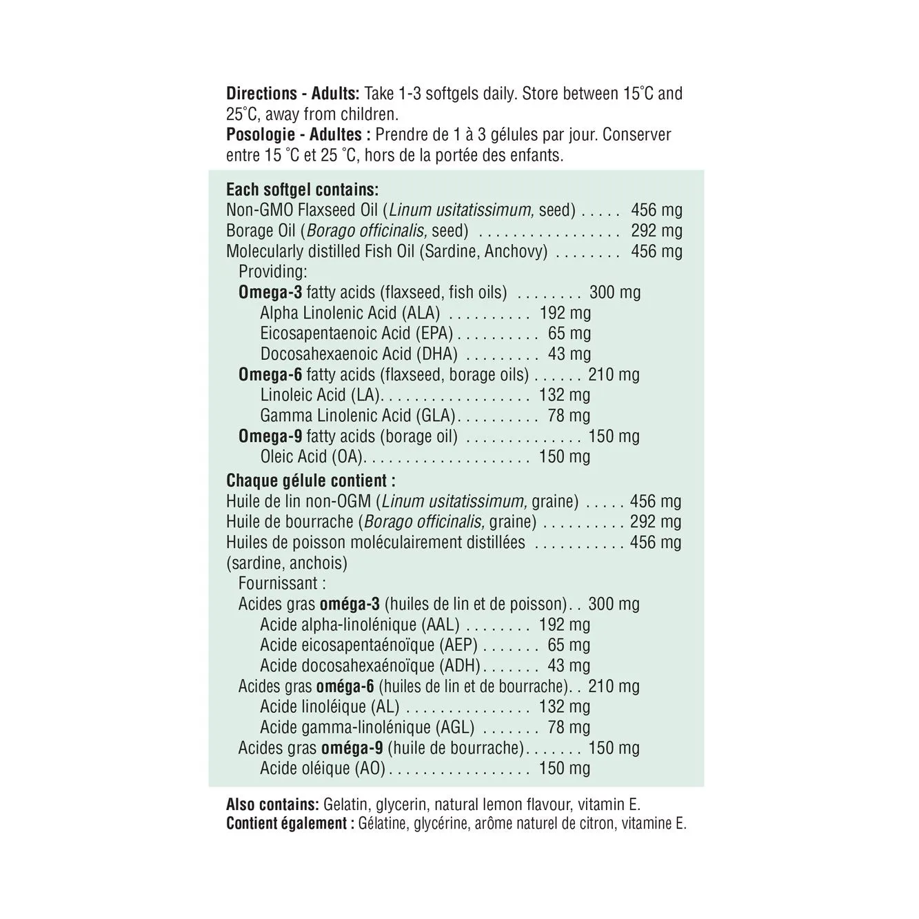Jamieson Omega 3-6-9 1200 mg 180 softgels