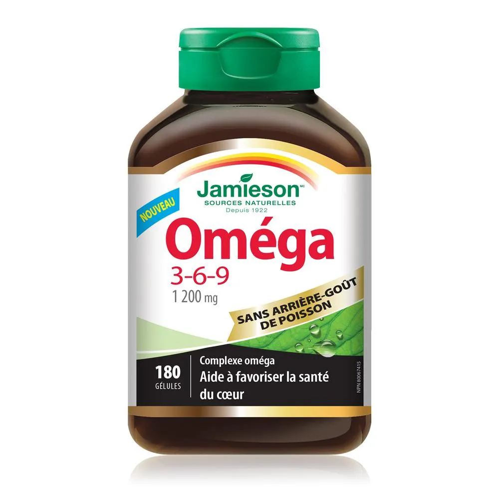 Jamieson Omega 3-6-9 1200 mg 180 softgels