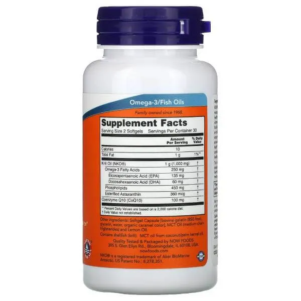 Krill Oil & CoQ10 Now Foods, 60 Capsules