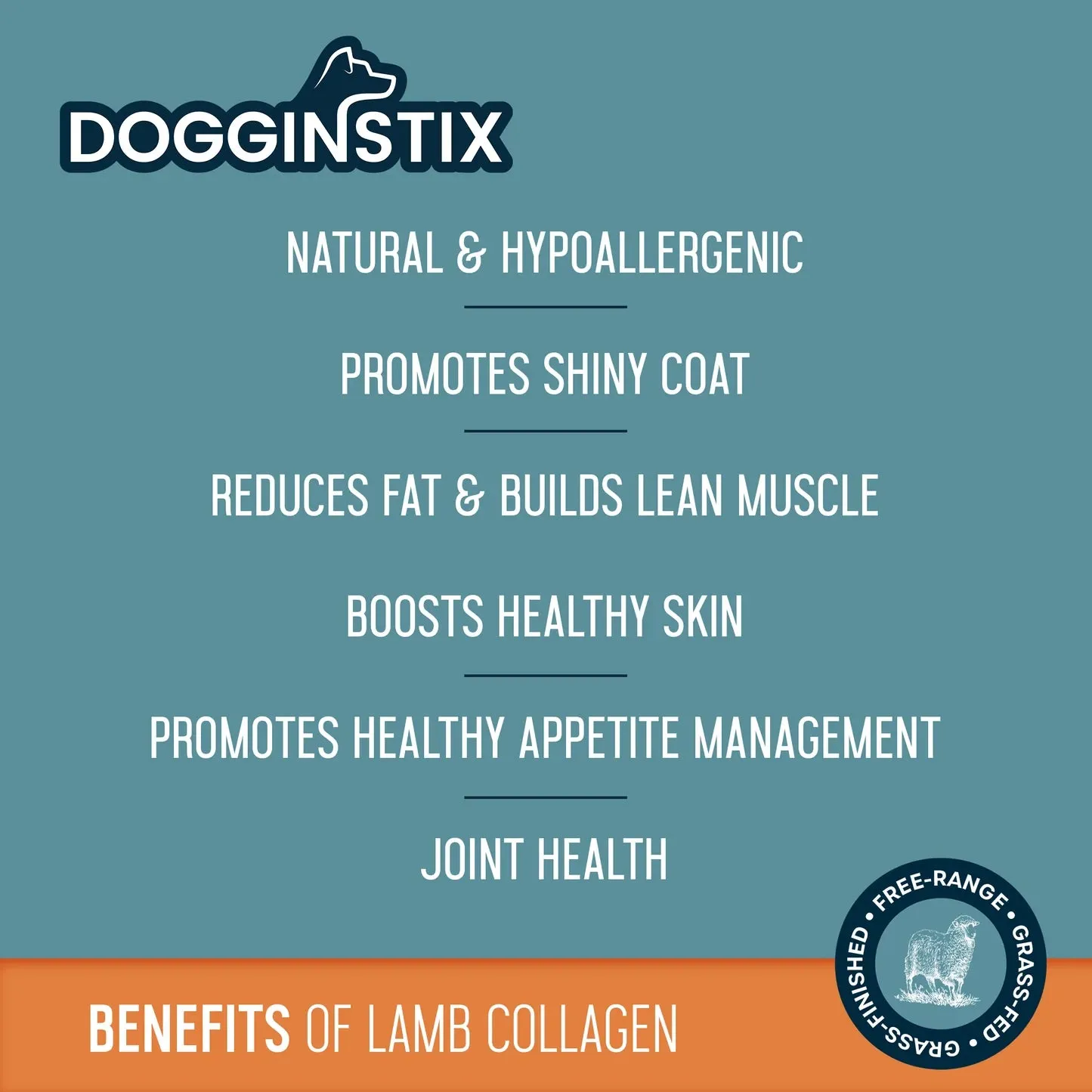 Lamb Collagen Braided Stick