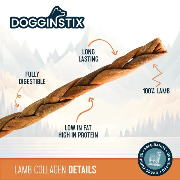 Lamb Collagen Braided Stick
