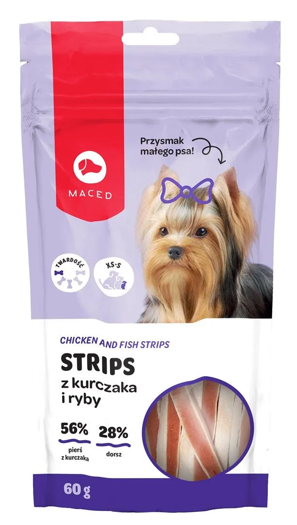 Maced Chicken And Fish Strips - Dog Treat - 60G