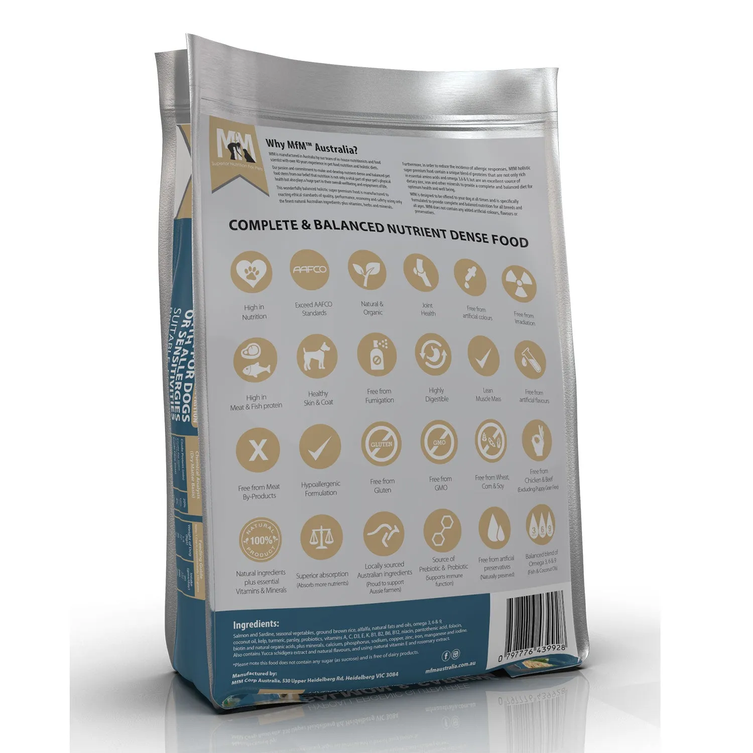Meals for Mutts Large Kibble Salmon & Sardine Adult Dry Dog Food