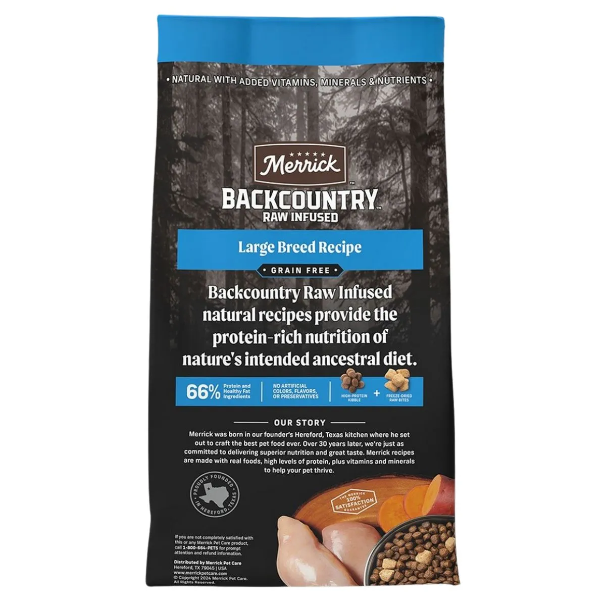 Merrick Backcountry Raw Infused Large Breed Grain Free Dry Dog Food 20lb