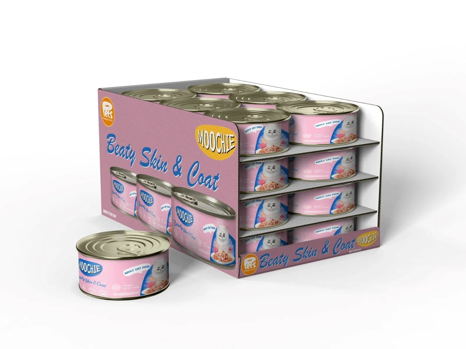 Moochie Mince With Tuna   (Beaty Skin & Coat) 24X85G. Can