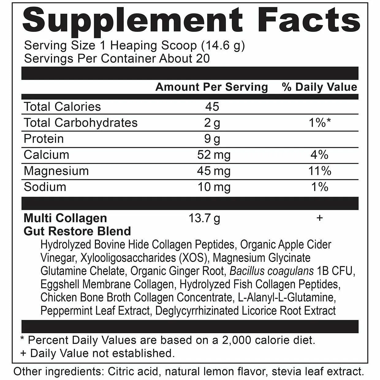 Multi Collagen Protein Gut Restore (Lemon Ginger) by Ancient Nutrition