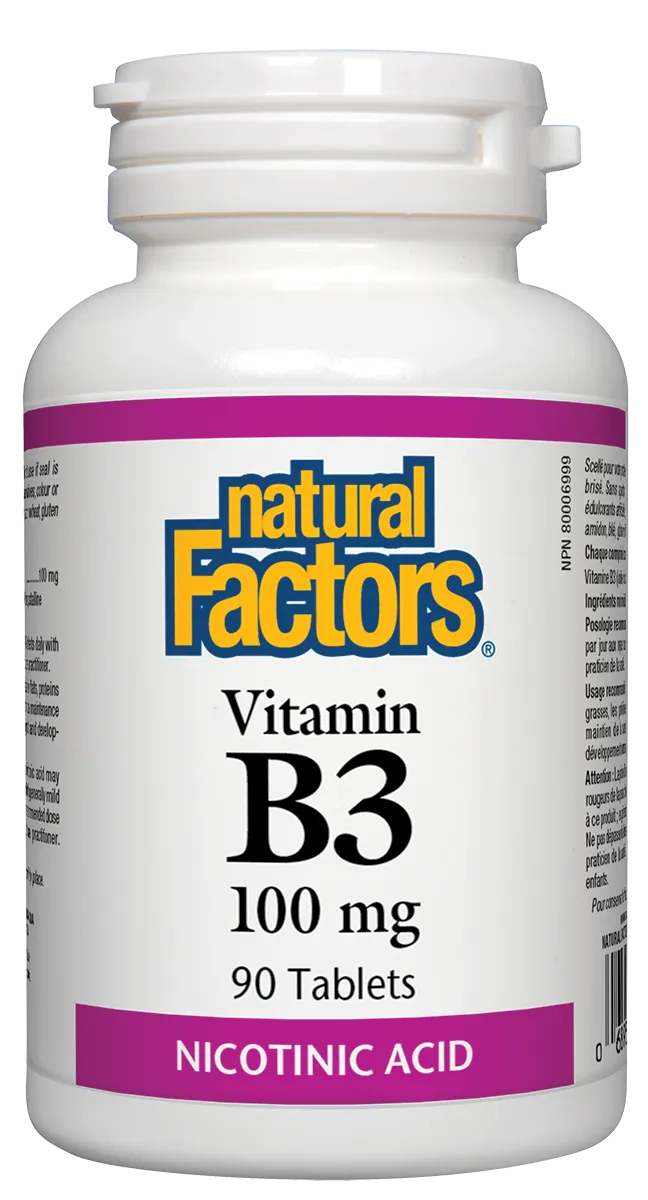 Natural Factors Vitamin B-3 (100mg) (90 Tablets)