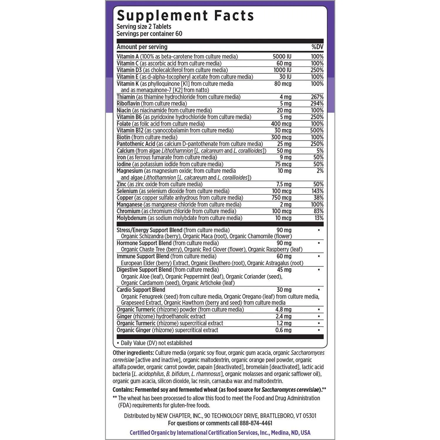 New Chapter Every Woman Multivitamin Fermented with Probiotics   Iron   Vitamin D3   B Vitamins   Organic Non-GMO Ingredients - 120 Count