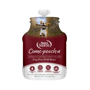 NutriSource Come-Pooch-A Dog Beef Broth 12 oz