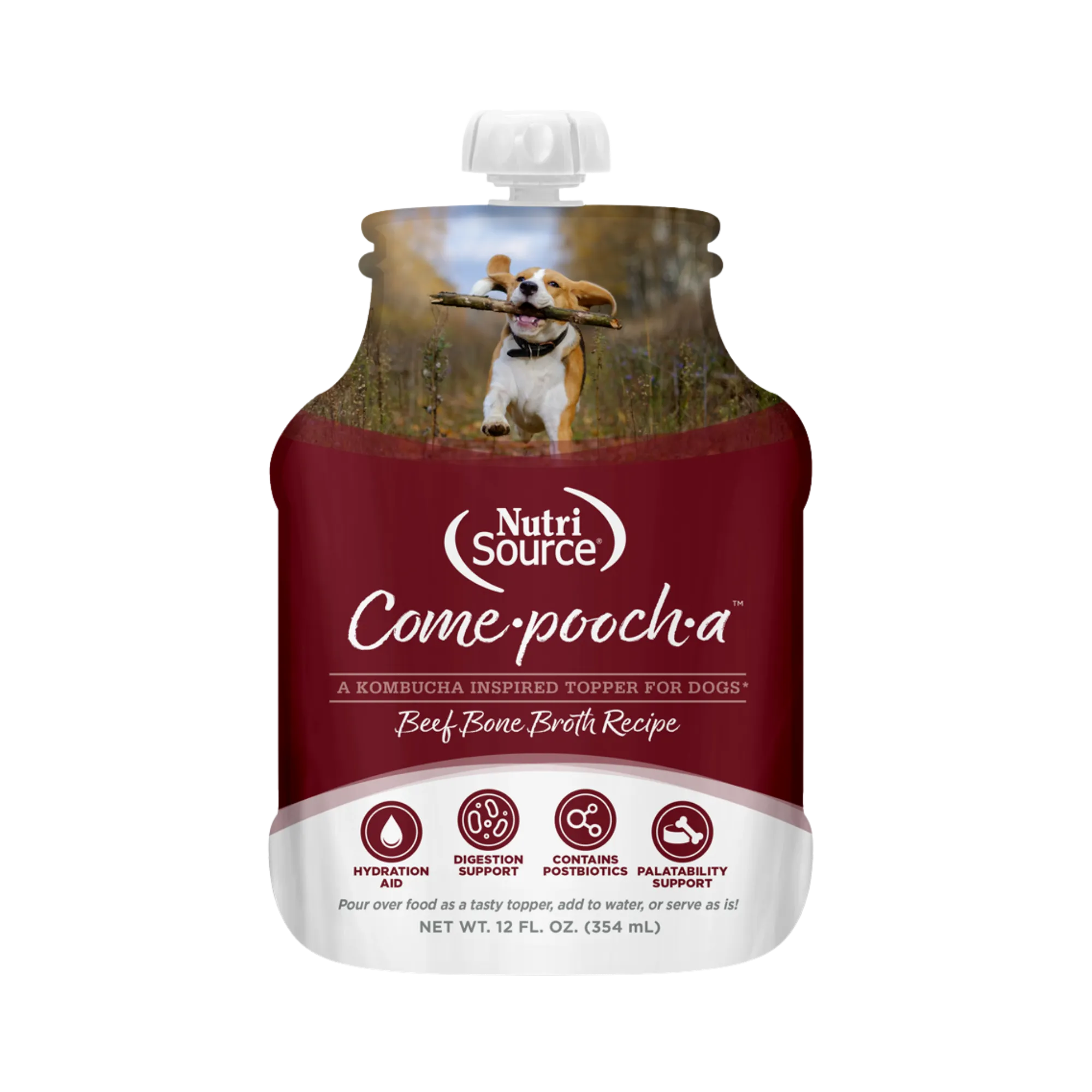 NutriSource Come-Pooch-A Dog Beef Broth 12 oz