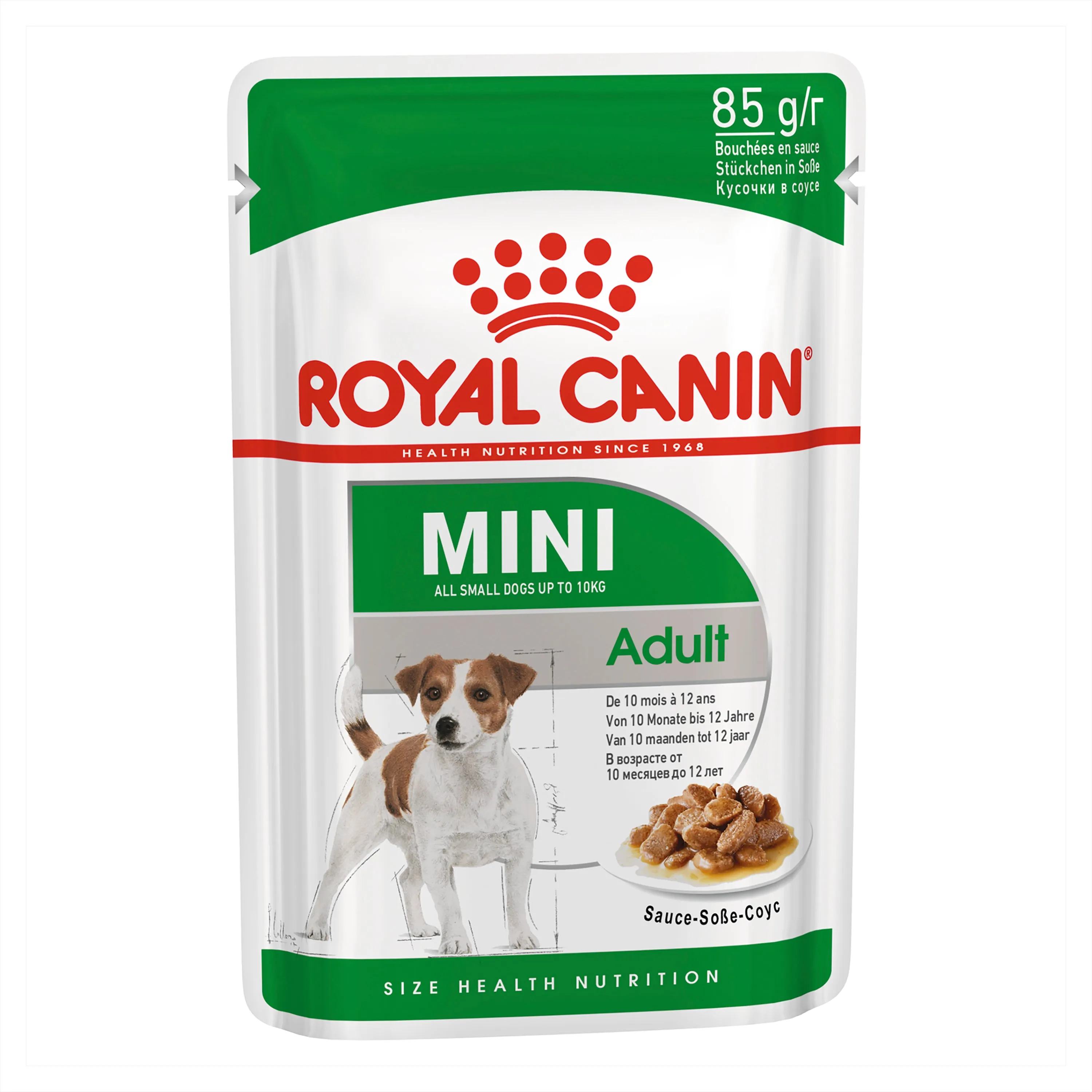 Royal Canin Mini Adult Wet Dog Food Pouches 85g x 12