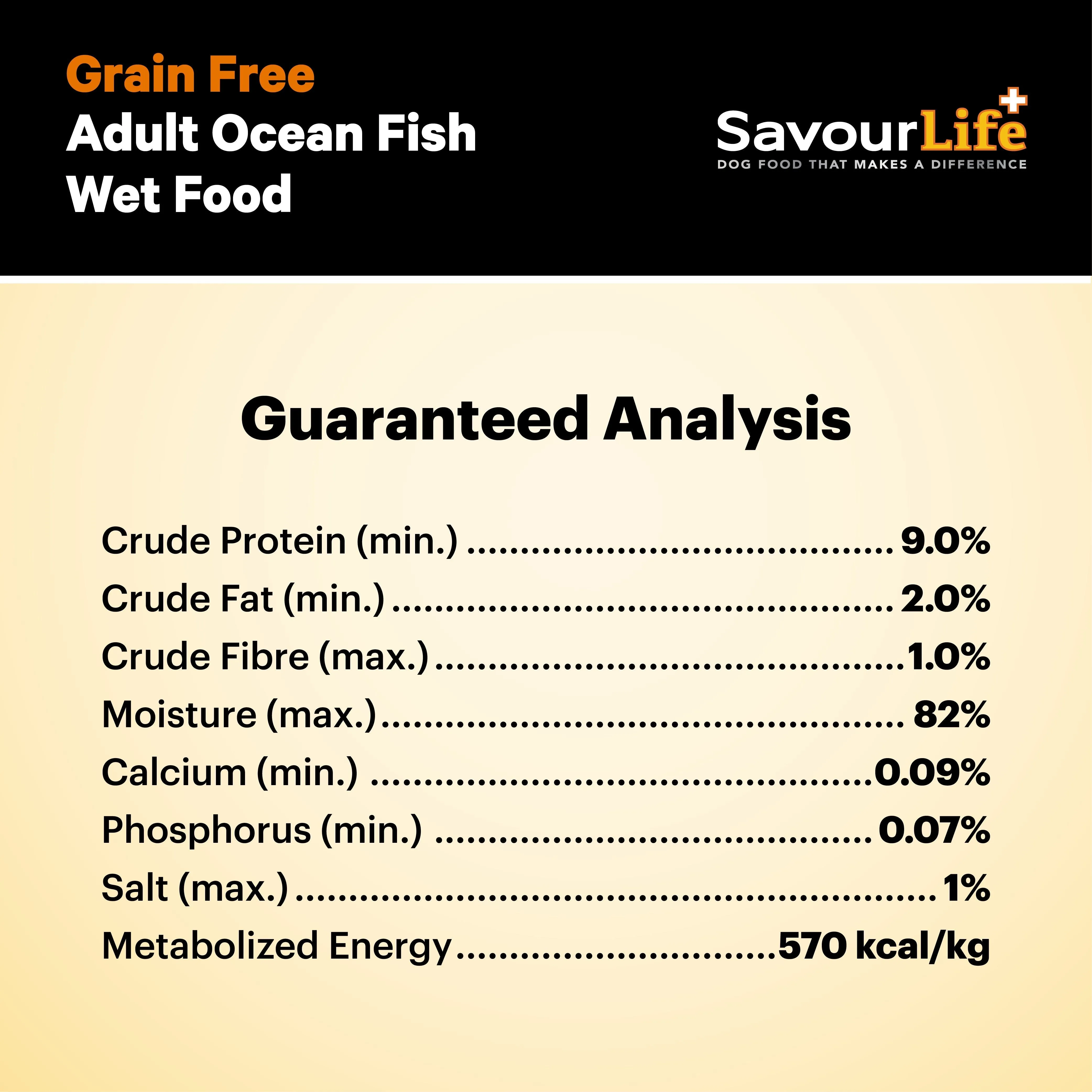 Savourlife Grain Free Ocean Fish Adult Dog Wet Food 375g