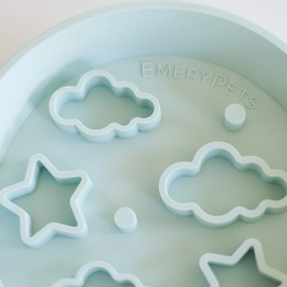 Star   Cloud Slow Feeder Bowl (Blue)