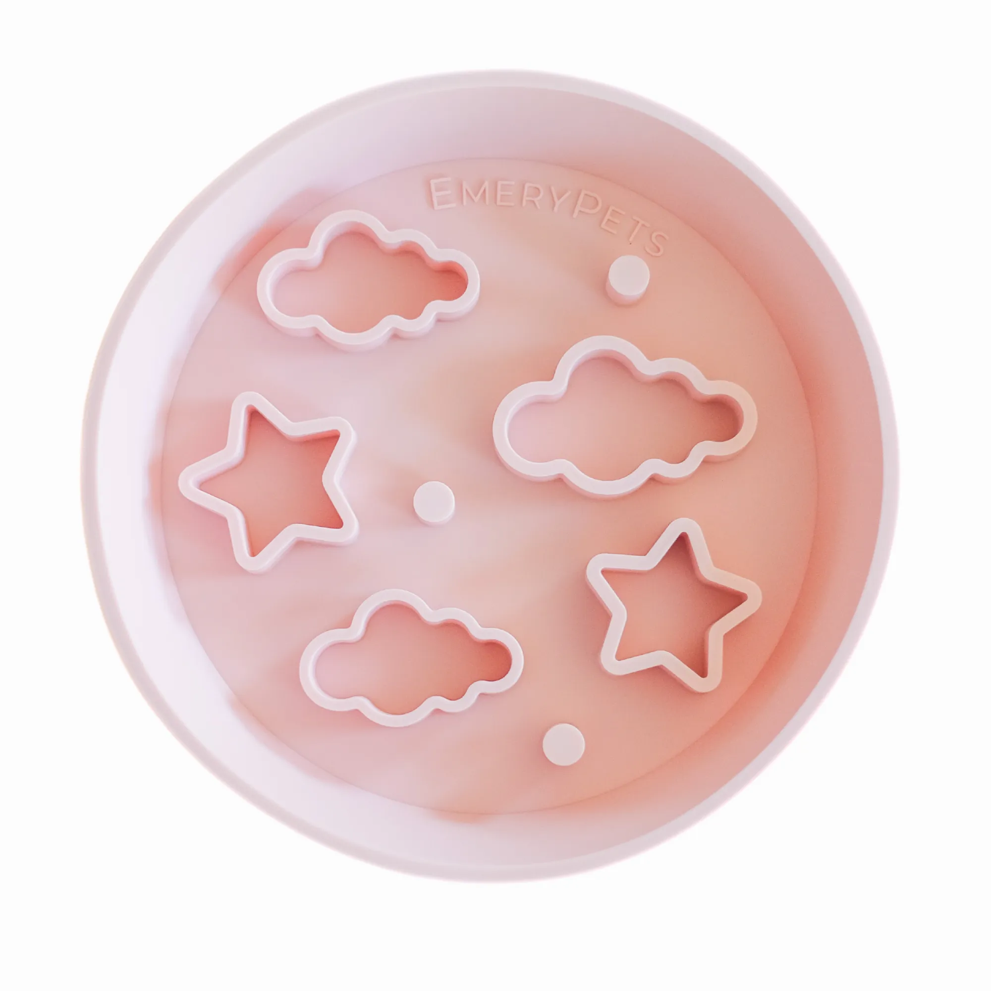 Star   Cloud Slow Feeder Bowl (Pink)