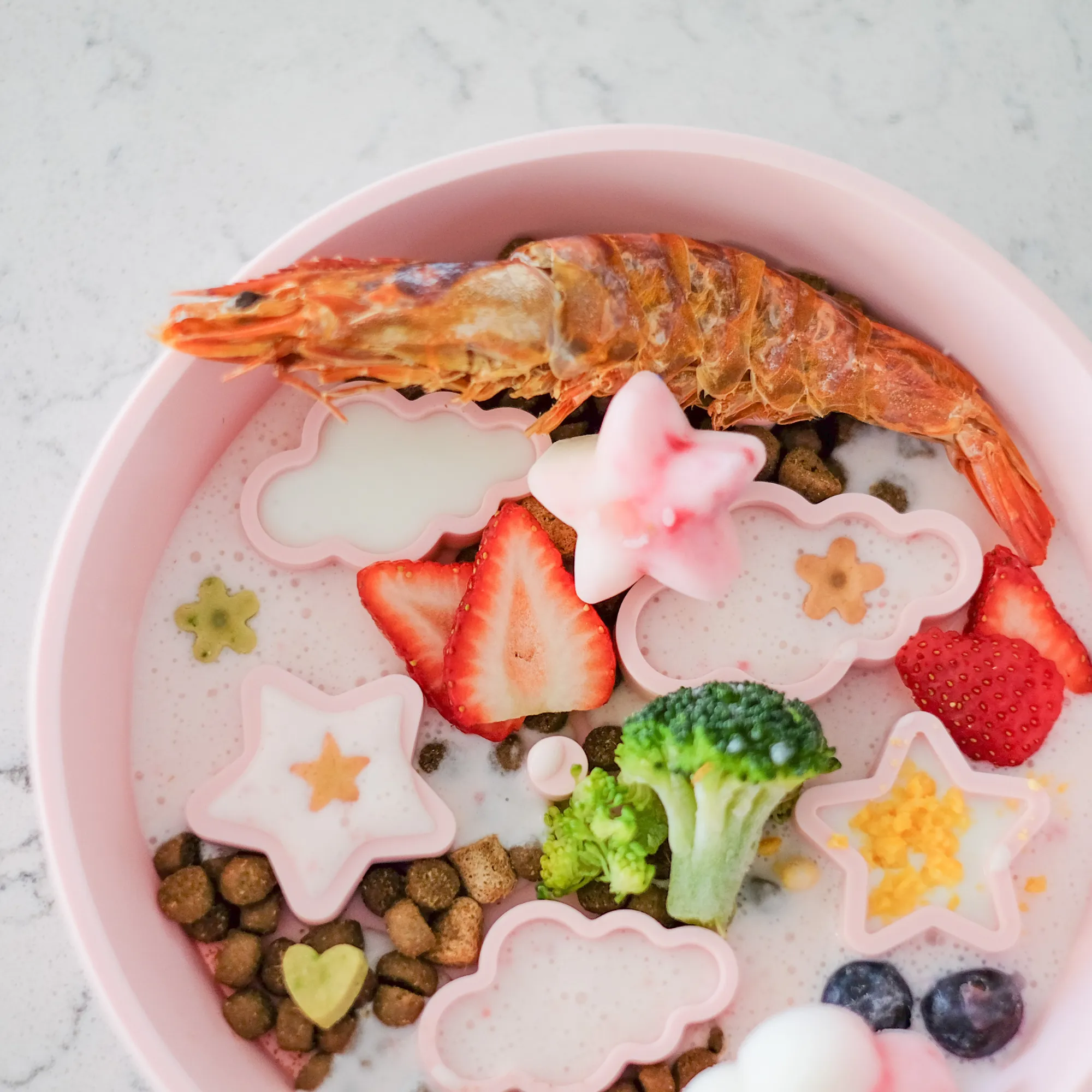 Star   Cloud Slow Feeder Bowl (Pink)