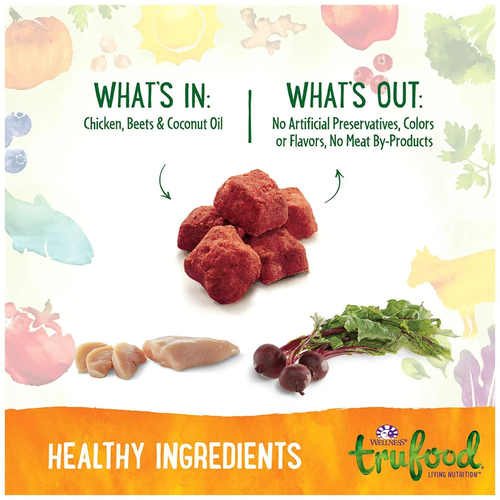 Wellness TruFood CocoChia Bakes with Chicken, Beets & Coconut Oil Grain-Free Cat Treats 3oz