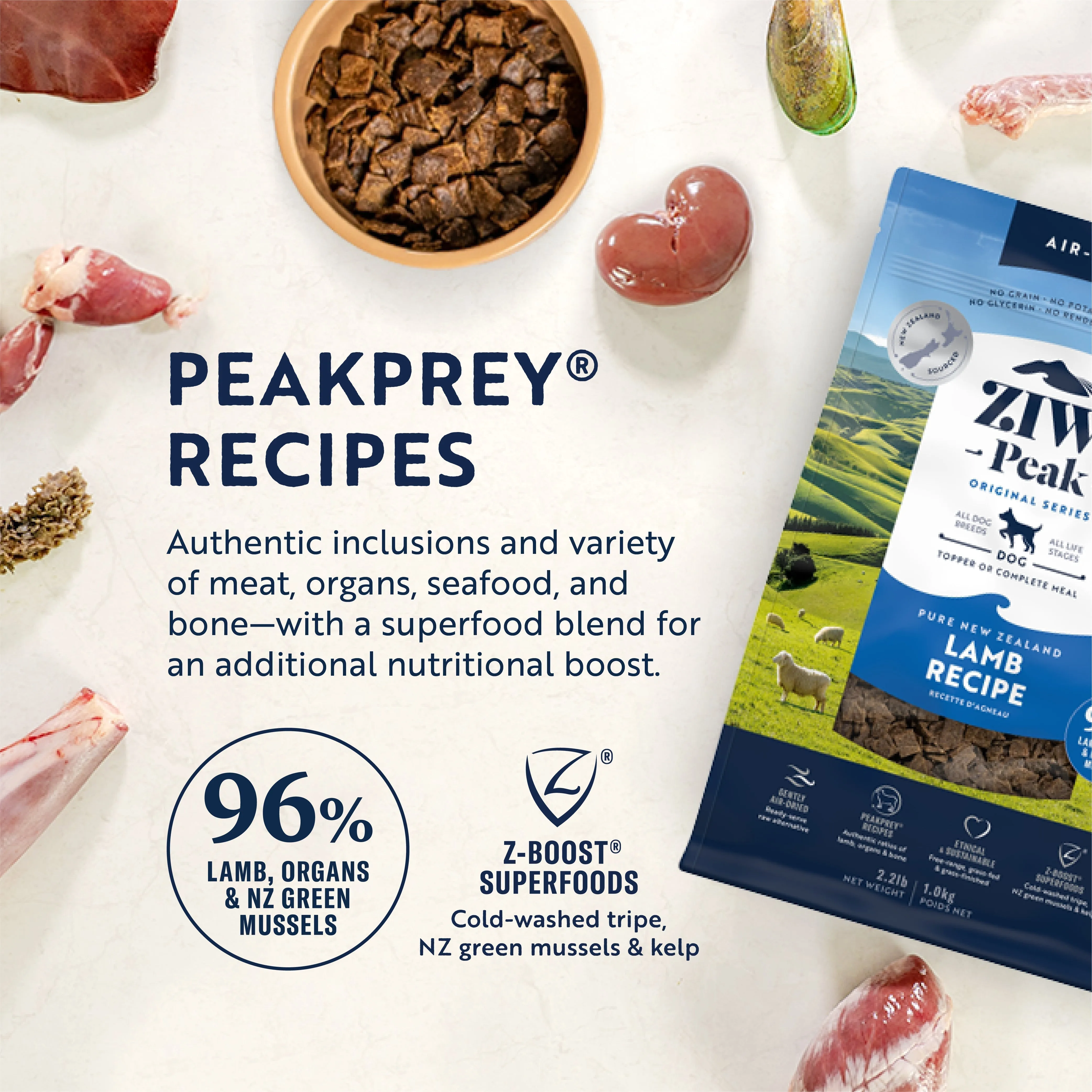 ZIWI Peak Air Dried Lamb Recipe Dog Food 4kg