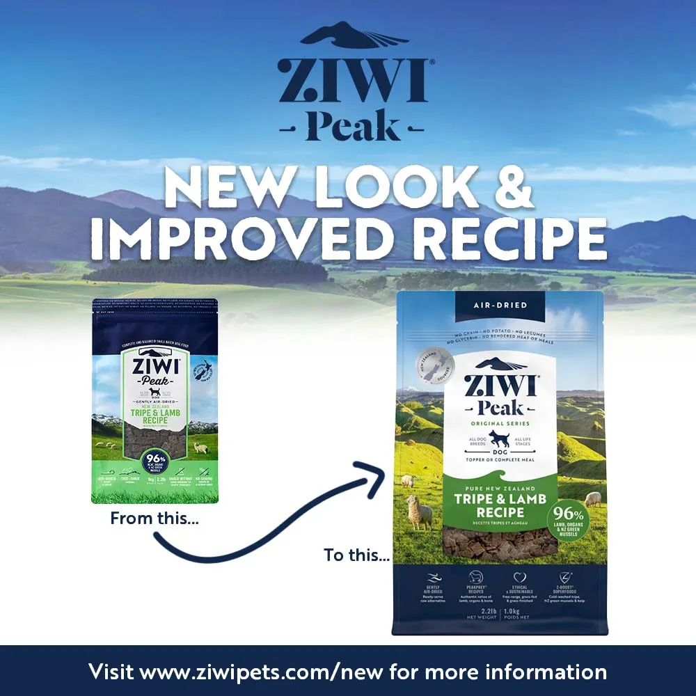 ZIWI Peak Air Dried Tripe and Lamb Recipe Dog Food 1kg